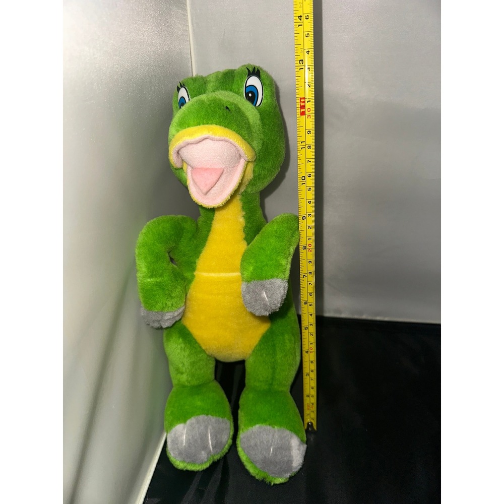 Vintage Land Before Time Ducky Plush Toy Network Universal Studios Green 14 Inch